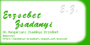 erzsebet zsadanyi business card
